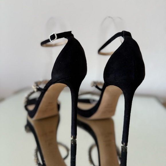 New JIMMY CHOO Bing 105 crystal-embellished suede platform sandals $1,695 - Picture 10 of 14
